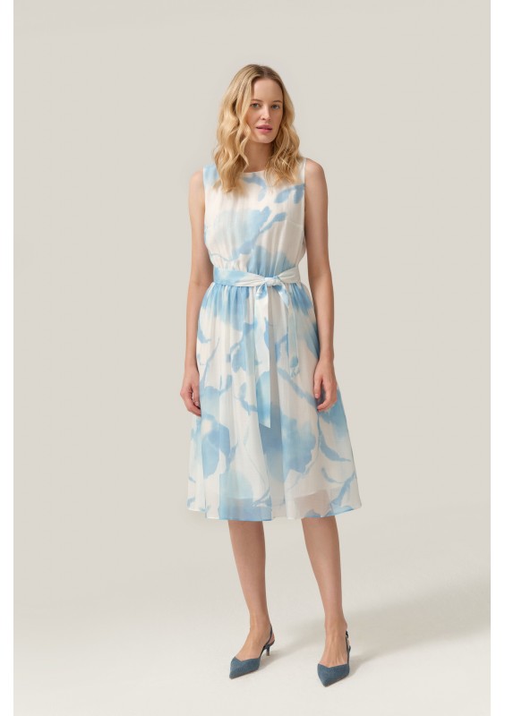 Biało-błękitna sukienka FERIA FER098